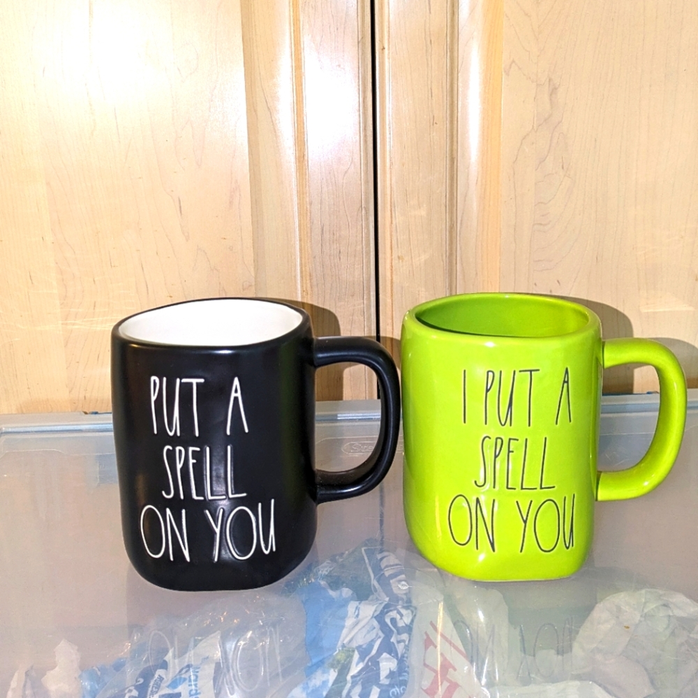 Rae Dunn Halloween I put a spell on you mugs set of 2. Farmhouse Halloween